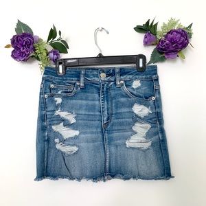 High-Waisted American Eagle Jean Skirt